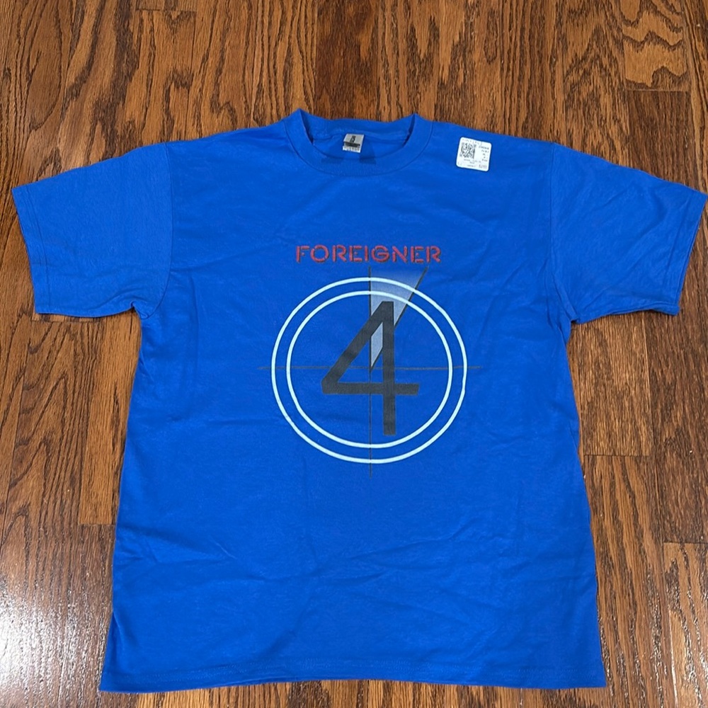 TeePublic, Youth, 'Foreigner 4' Album T-shirt, Size YXL, Royal Blue, NWT